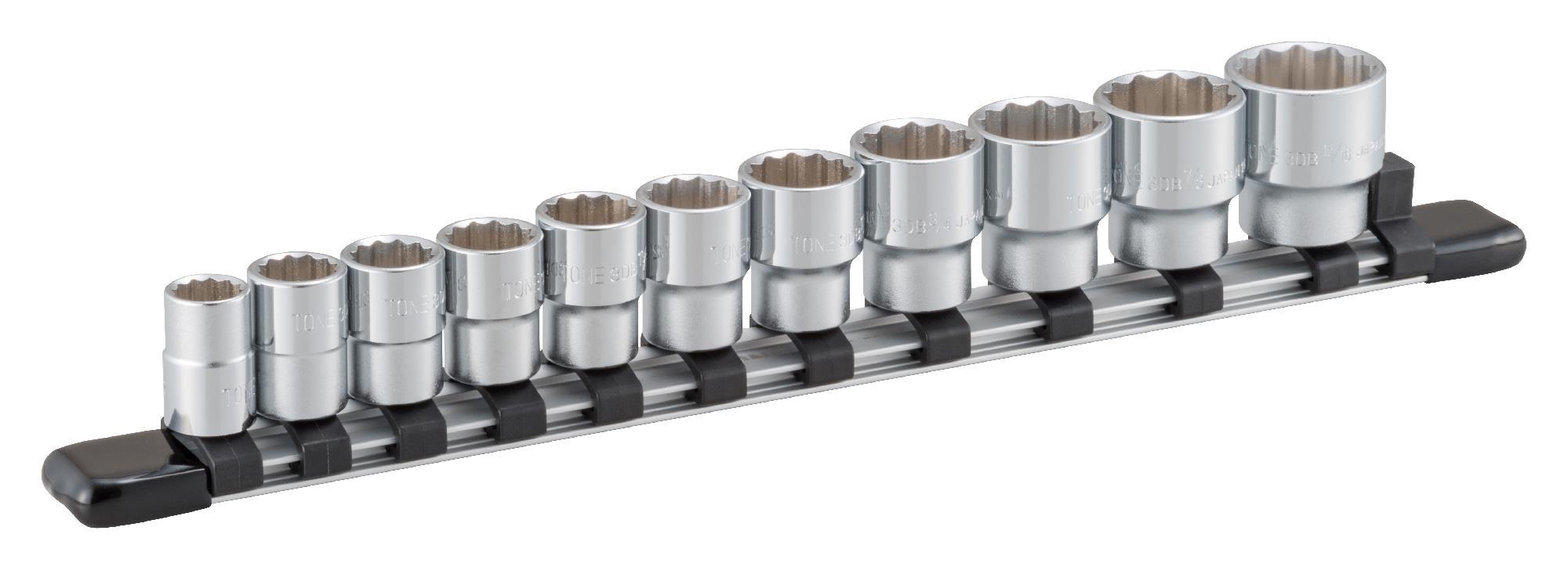 Bộ đầu khẩu TONE 11 chi tiết 3/8